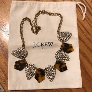 Tortoise and Rhinestone JCrew Statement Necklace